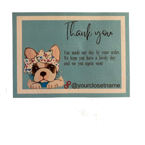 Shipping  Thank You Cards,  Order Insert Card , Thank You Card, 100 TY Cards - Picture 2 of 12